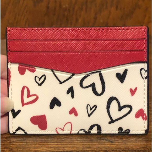 NIB-Kate Spade-SET-Staci Phone Wristlet & Sm Card Holder-Scribble Hearts-$318 - Picture 14 of 16